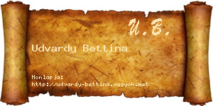 Udvardy Bettina névjegykártya